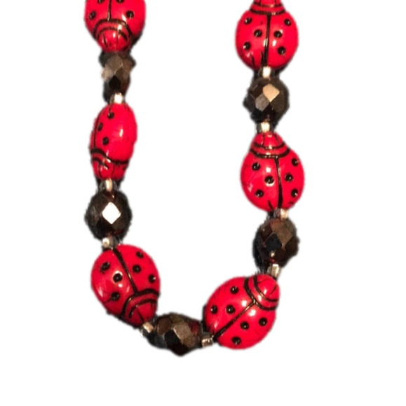 𝅺LADYBUG necklace, homemade, NEW - Picture 2 of 3